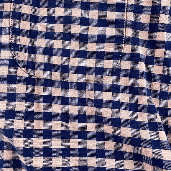 GAP Standard Fit Stretch Button Up Short Sleeve Pink Blue Mens Size XL - Picture 7 of 7